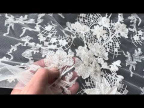 Elfenbeinfarbene bestickte Spitze – Vida
