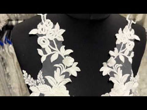 Ivory Embroidered Lace Appliques - MT8011