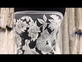 Elfenbeinfarbene bestickte Spitze - Genby