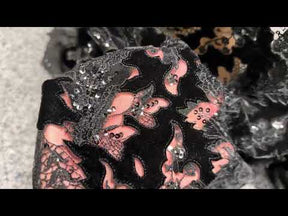 Schwarze 3D-Samtspitze - EB3023