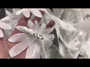 Ivory Sequin Embroidery Lace - Advance