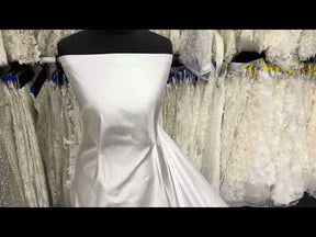 Elfenbeinfarbener Seiden-Duchesse-Satin - P752
