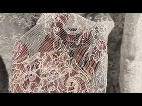 Ivory Corded and Sequin Lace - Muffin