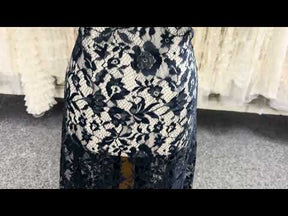 Marineblauer Seiden-Woll-Italian-Lace - P269
