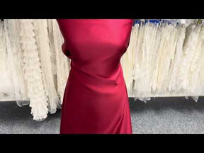 Burgundy Polyester Satin - Moldova