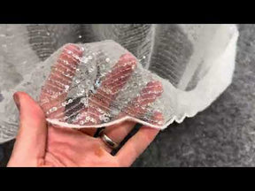 Elfenbeinfarbener, bestickter Paillettentüll – EB3020