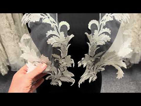 Ivory Embroidered Lace Appliques - MT8009