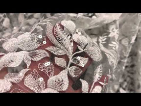 Elfenbeinfarbene Perlenstickerei-Spitze - Cheney