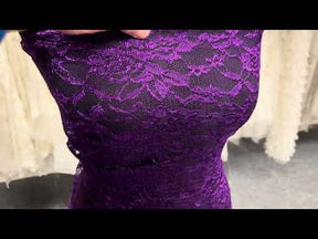 Lila Raschel-Spitze - P618