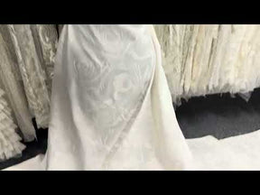 Ivory Embroidered Mikado - Vegalo
