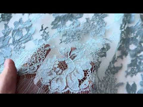 Entenblau Chantilly-Spitze – P305 (90cm)