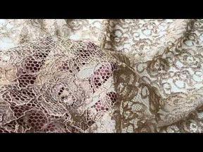 Beige Kordelspitze mit Stretch - P619
