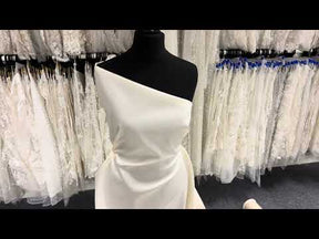 Elfenbeinfarbene Seidenmischung Mikado - P596