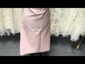 Rosafarbenes Dupion mit Polyester-Satin-Rückseite – Klarheit (P967)
