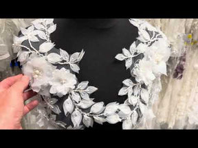 Elfenbeinfarbene Spitzenapplikationen - MT4015