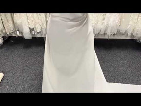 Elfenbeinfarbener Seidenmischsatin - PS4002