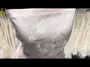 Jacquard aus rosafarbenem Seidenmix - P665