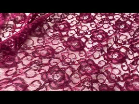 Weinrote elastische Kordelspitze - P619