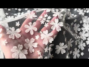 Elfenbeinfarbene bestickte Spitze - EB5046