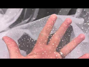 Weißer Glitzertüll - Blinder