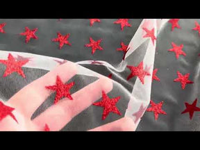 Roter Sterntüll - Pailletten