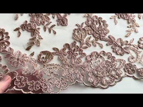 Elfenbeinfarbene, unbestickte Kordelspitze - Naomi (CF)