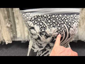 Ivory 3D Beaded Embroidered Lace - Johari