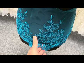 Teal Kordeleinfassung - T726
