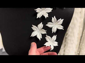 Blass-Elfenbeinfarbene Öko-Blüten mit 6 Blütenblättern - MM0034 (Beutel mit 144 Stück)