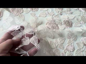 Muschelrosa Stickereispitze - EB5042