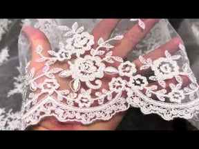 White Corded Lace - P898