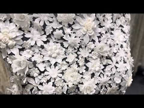 Elfenbeinfarbene Blumenspitze – Mackenna