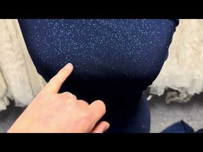 Marineblauer Glitzer-Jersey-Stoff - Daredevil