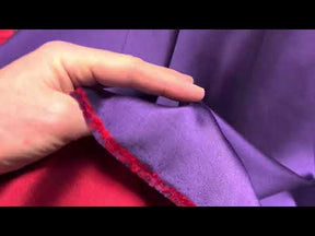 Rot- und Lila-doppelseitiger Seidenmischungs-Soft-Mikado - P608