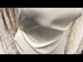 Cremefarbenes Dupion mit Polyester-Satin-Rückseite – Klarheit (P967)
