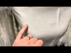Elfenbeinfarbenes Dupion mit Polyester-Satin-Rückseite – Klarheit (P967)