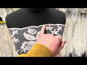 Babyrosa bestickte Spitze – EB5018