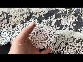 Ivory Wide Width Chantilly Bridal Lace - Therat