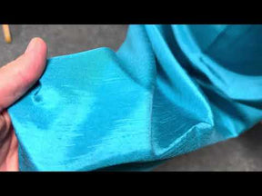 Türkises Dupion mit Polyester-Satin-Rückseite – Klarheit (P967)