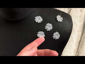 Elfenbeinfarbene Eco-Georgette-Blumen - MM0040 (Beutel mit 144 Stück) 