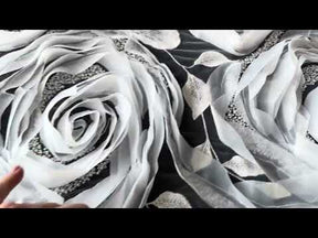 Elfenbeinfarbene 3D-gestickte Spitze – Asalla 