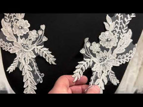 Elfenbeinfarbene Paillettenapplikationen – MT6002