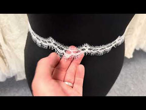 Ivory Leavers Lace Trim - X220