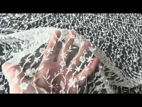 Elfenbeinfarbene Perlenspitze - Laranjal 