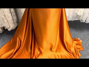 Polyestersatin in gebranntem Orange – Classique (CF)