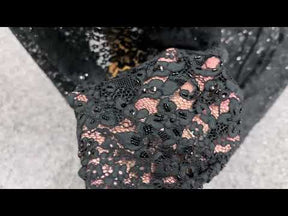 Schwarze Perlen- und Kordelspitze - Österreich (CF Annabel)