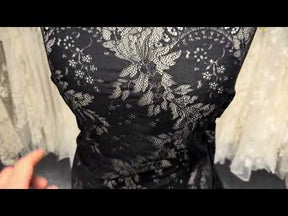 Schwarze Stretch-Kordelspitze - LA7005