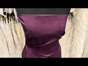 Dupion aus Polyester mit Satinrücken, Pflaume – Klarheit (P967)