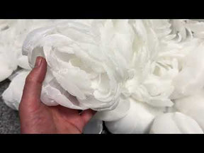 Elfenbeinfarbene 3D-Blumenspitze – Cannon