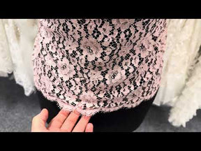 Antique Rose Corded Chantilly Lace Trim - T808